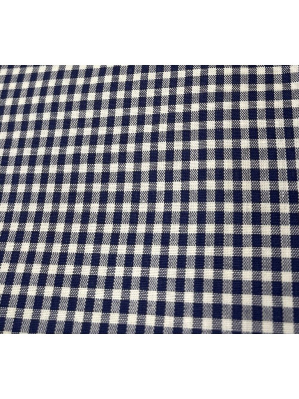 Blue White Gingham Fabric 16" x 56" Cotton Classic Pattern Sewing Craft Material